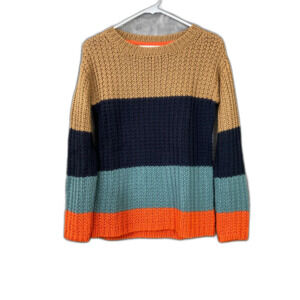 Anthropologie Sparrow Wool Blend cable knit Sweater women’s size S striped